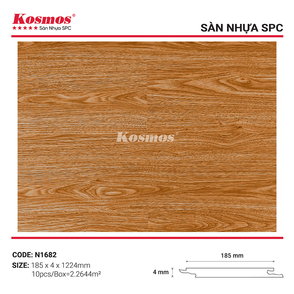 Sàn nhựa hèm khóa Kosmos 4mm N1682